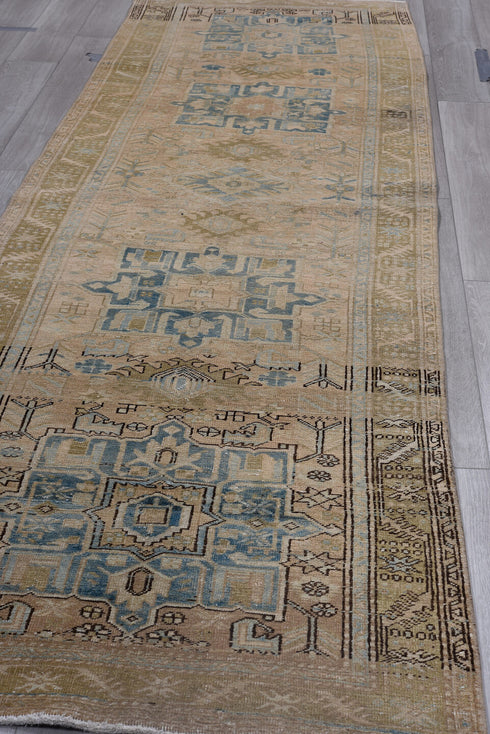 Antique Heriz Runner Rug (3' x 12')